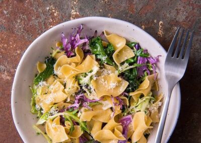 Exotic Kale with Buttered Noodles