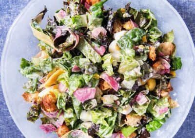 Chopped Salad with Radishes and Hard Boiled Egg