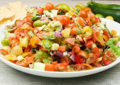 Fresh Heirloom Tomato and Zucchini Salsa