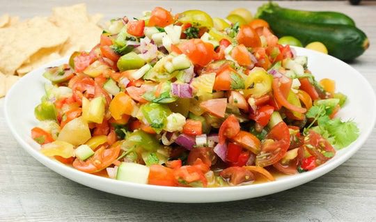 Fresh Heirloom Tomato and Zucchini Salsa