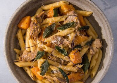 Penne With Duck Confit, Winter Squash and Fennel