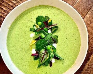 Chilled Pea and Mint Soup