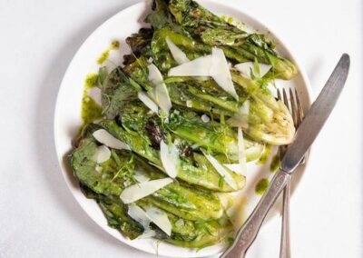 Grilled Romaine with Herb Vinaigrette