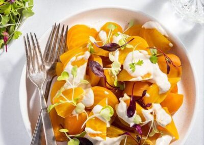 Poached Beets with Horseradish Cream