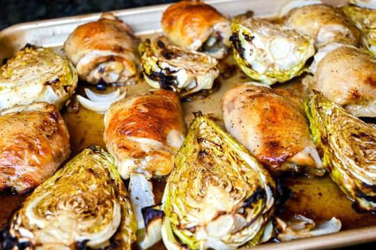 Sheet Pan Chicken and Arrowhead Cabbage