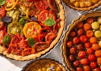 Almond Flour Tomato Tart – 2 Ways