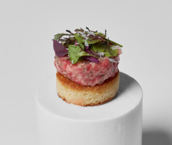 Jungsik Daeik Kim Petite Red Ribbon Sorrel (Beef Tartar) - Photographed by Dan Ahn